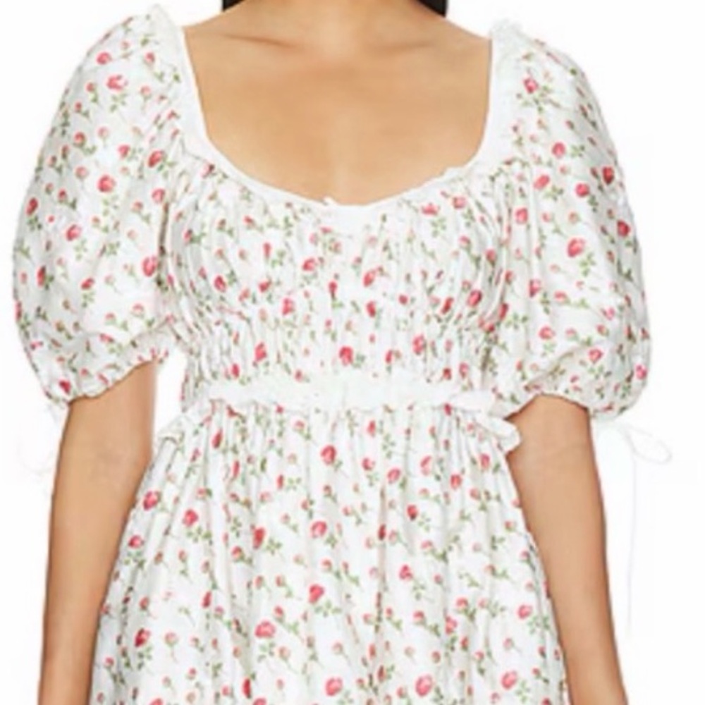 For Love & Lemons Jackson Mini Dress with Floral Print